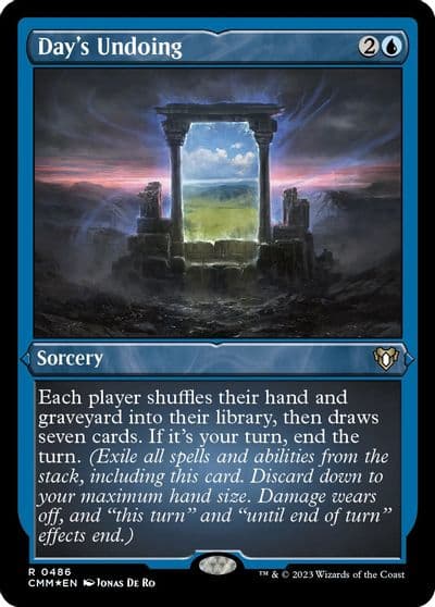 Days Undoing Foil Etched Commander Masters Magic card