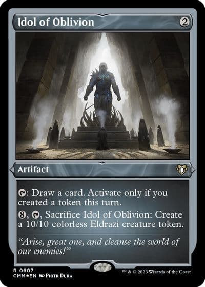 Idol of Oblivion Foil Etched Commander Masters Magic card