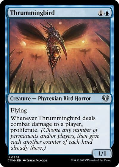 Thrummingbird Commander Masters Magic card