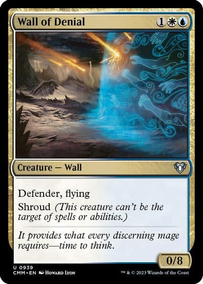 Wall of Denial Commander Masters Magic card