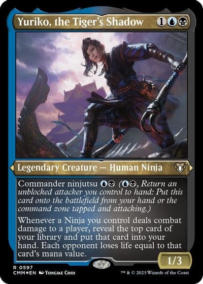 Yuriko the Tigers Shadow Foil Etched Commander Masters Magic card