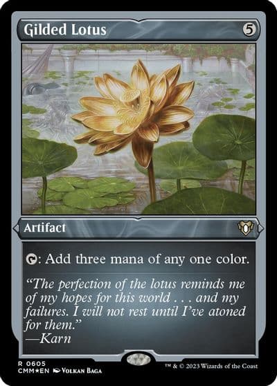 Gilded Lotus Foil Etched Commander Masters Magic card