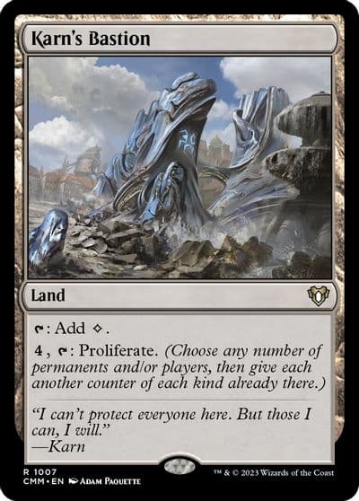 Karns Bastion Commander Masters Magic card