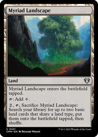 Myriad Landscape Commander Masters Magic card