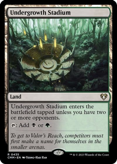 Undergrowth Stadium Commander Masters Magic card