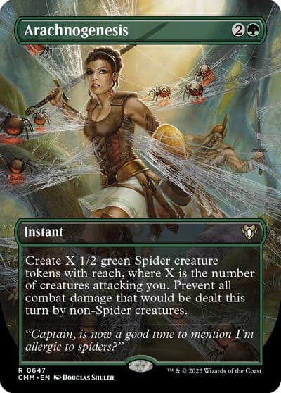 Arachnogenesis Borderless Commander Masters Magic card
