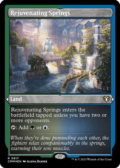 Rejuvenating Springs Foil Etched Commander Masters Magic card