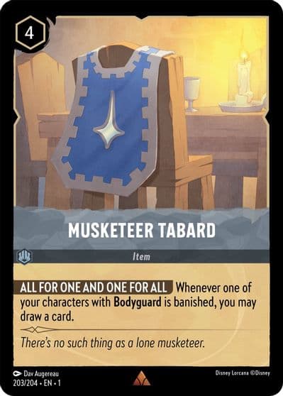 Musketeer Tabard The First Chapter Lorcana card