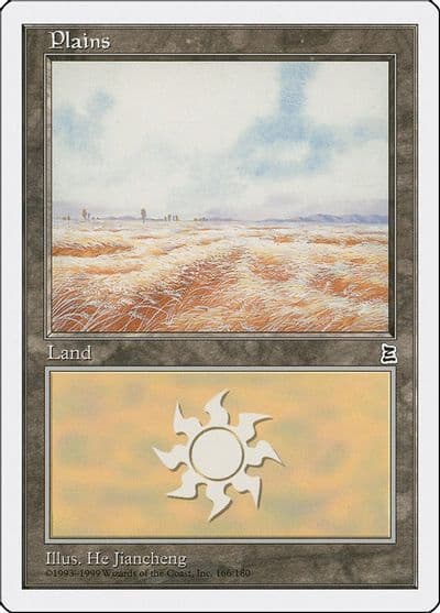 Plains 166 Portal Three Kingdoms Magic card