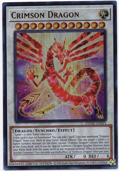 Crimson Dragon DUNE ENSP1 Duelist Nexus Yu-Gi-Oh! card
