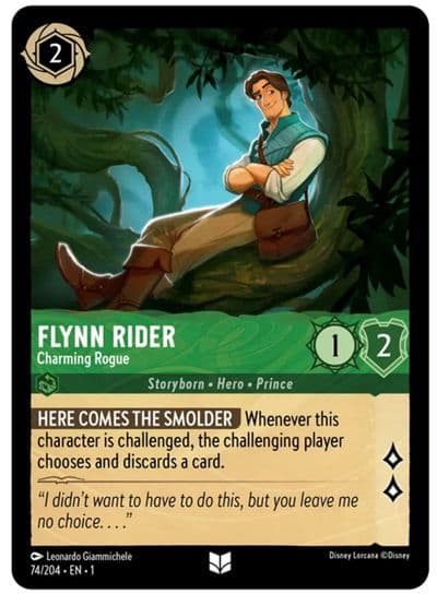 Flynn Rider Charming Rogue The First Chapter Lorcana card