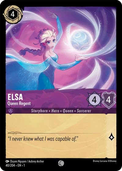 Elsa Queen Regent The First Chapter Lorcana card