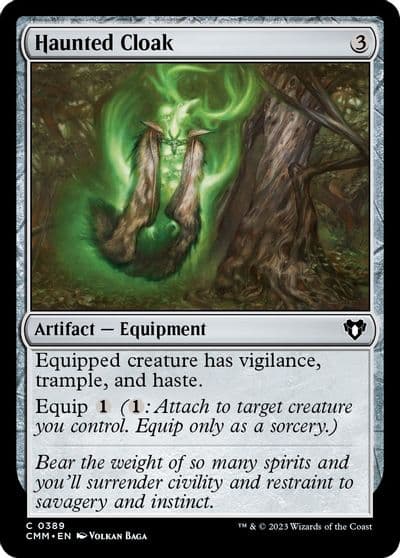Haunted Cloak Commander Masters Magic card