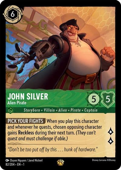 John Silver Alien Pirate The First Chapter Lorcana card