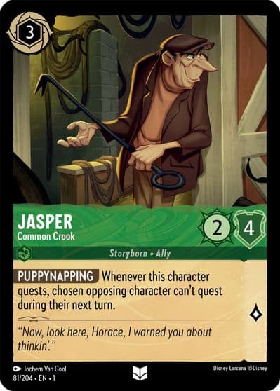 Jasper Common Crook The First Chapter Lorcana card