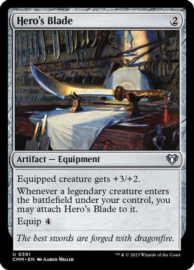 Heros Blade Commander Masters Magic card