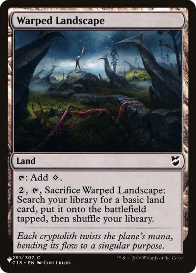 Warped Landscape The List Reprints Magic card