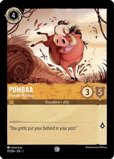 Pumbaa Friendly Warthog The First Chapter Lorcana card