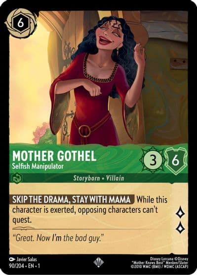 Mother Gothel Selfish Manipulator The First Chapter Lorcana card