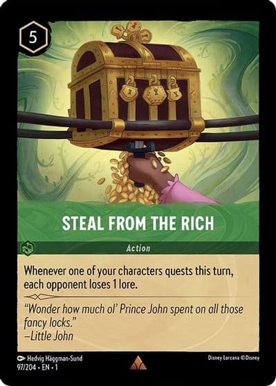 Steal From The Rich The First Chapter Lorcana card