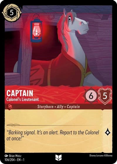 Captain Colonels Lieutenant The First Chapter Lorcana card