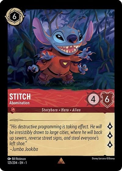 Stitch Abomination The First Chapter Lorcana card