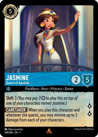 Jasmine Queen of Agrabah The First Chapter Lorcana card
