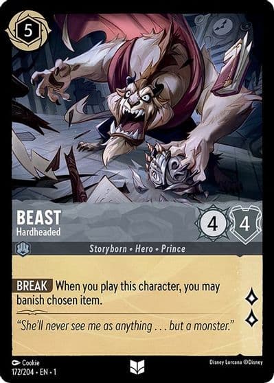 Beast Hardheaded The First Chapter Lorcana card