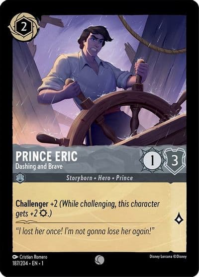 Prince Eric Dashing and Brave The First Chapter Lorcana card