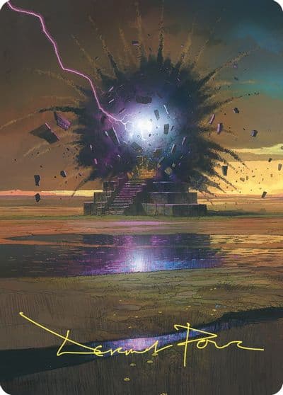 Return to Dust Art Card Gold Stamped Signature Art Series: Commander Masters Magic card