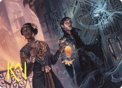 Bribery Art Card Gold Stamped Signature Art Series: Commander Masters Magic card