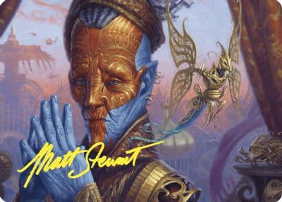 Padeem Consul of Innovation Art Card Gold Stamped Signature Art Series: Commander Masters Magic card