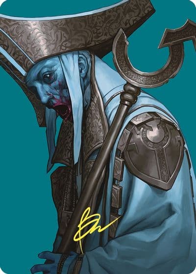 Mikaeus the Unhallowed Art Card Gold Stamped Signature Art Series: Commander Masters Magic card
