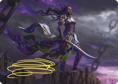 Anikthea Hand of Erebos Art Card Gold Stamped Signature Art Series: Commander Masters Magic card