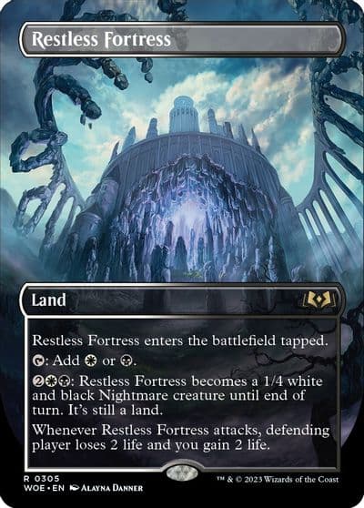 Restless Fortress Borderless Wilds of Eldraine Magic card