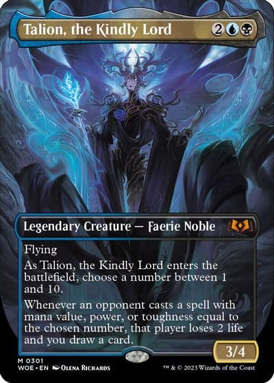 Talion the Kindly Lord Borderless Wilds of Eldraine Magic card