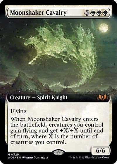 Moonshaker Cavalry Extended Art Wilds of Eldraine Magic card