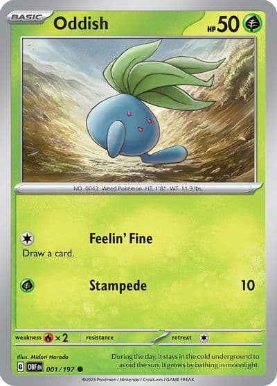 Oddish SV03: Obsidian Flames Pokemon card