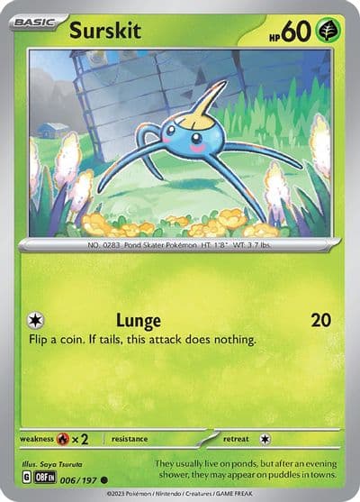 Surskit SV03: Obsidian Flames Pokemon card
