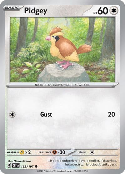 Pidgey SV03: Obsidian Flames Pokemon card