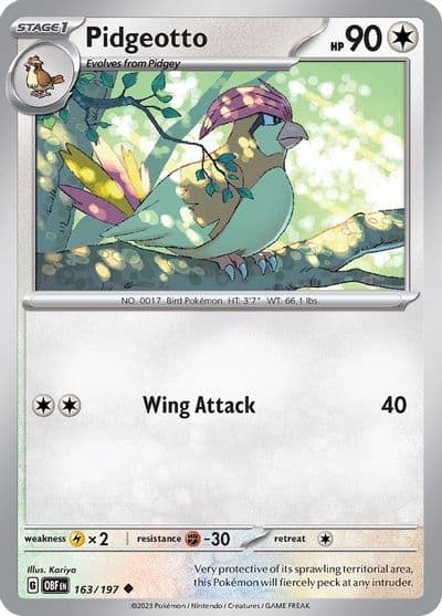 Pidgeotto SV03: Obsidian Flames Pokemon card