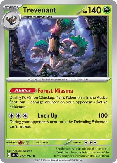 Trevenant SV03: Obsidian Flames Pokemon card