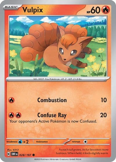Vulpix SV03: Obsidian Flames Pokemon card