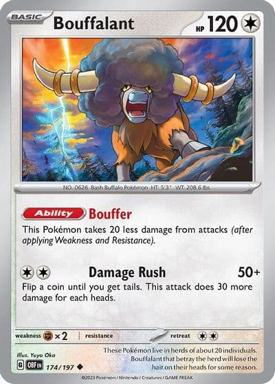 Bouffalant SV03: Obsidian Flames Pokemon card