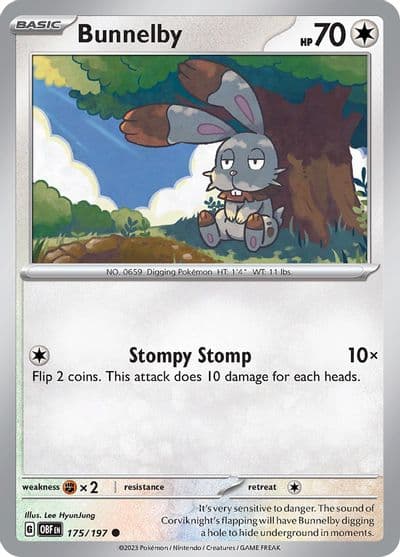 Bunnelby SV03: Obsidian Flames Pokemon card