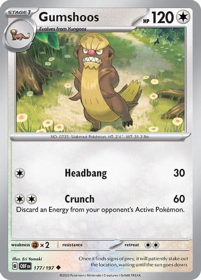 Gumshoos SV03: Obsidian Flames Pokemon card