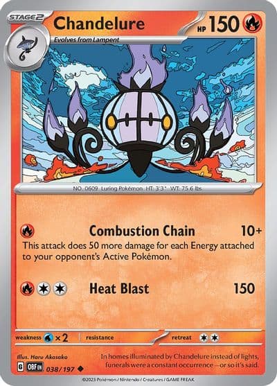 Chandelure SV03: Obsidian Flames Pokemon card