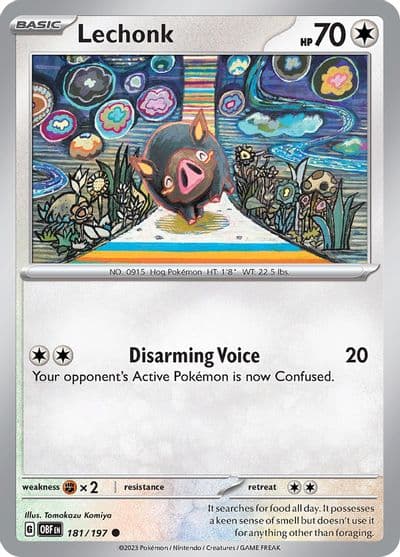 Lechonk SV03: Obsidian Flames Pokemon card