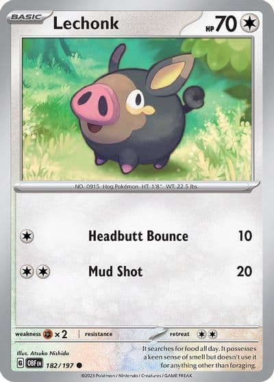Lechonk SV03: Obsidian Flames Pokemon card