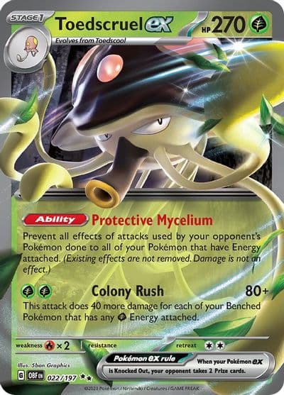 Toedscruel ex SV03: Obsidian Flames Pokemon card